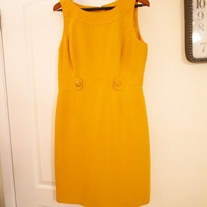 Yellow Dress With Button Detail